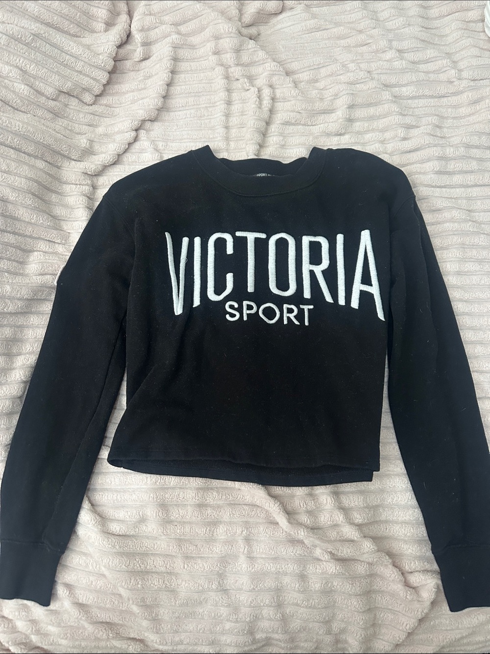 Victoria's Secret Black 'Victoria Sport' Crewneck Sweatshirt